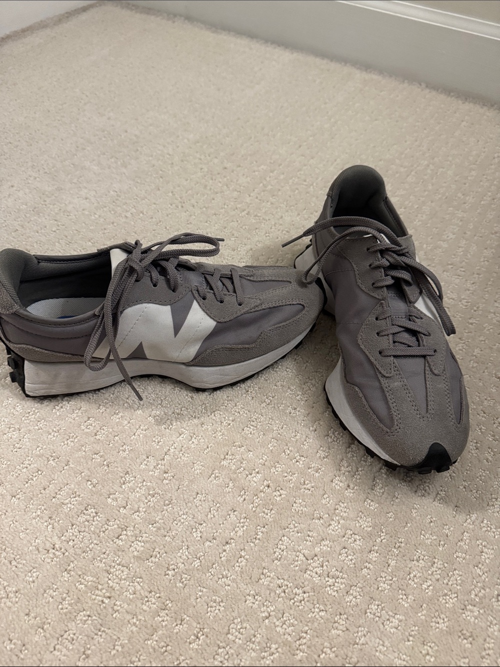 Women’s Gray new balance 327 Sneakers with White Accent